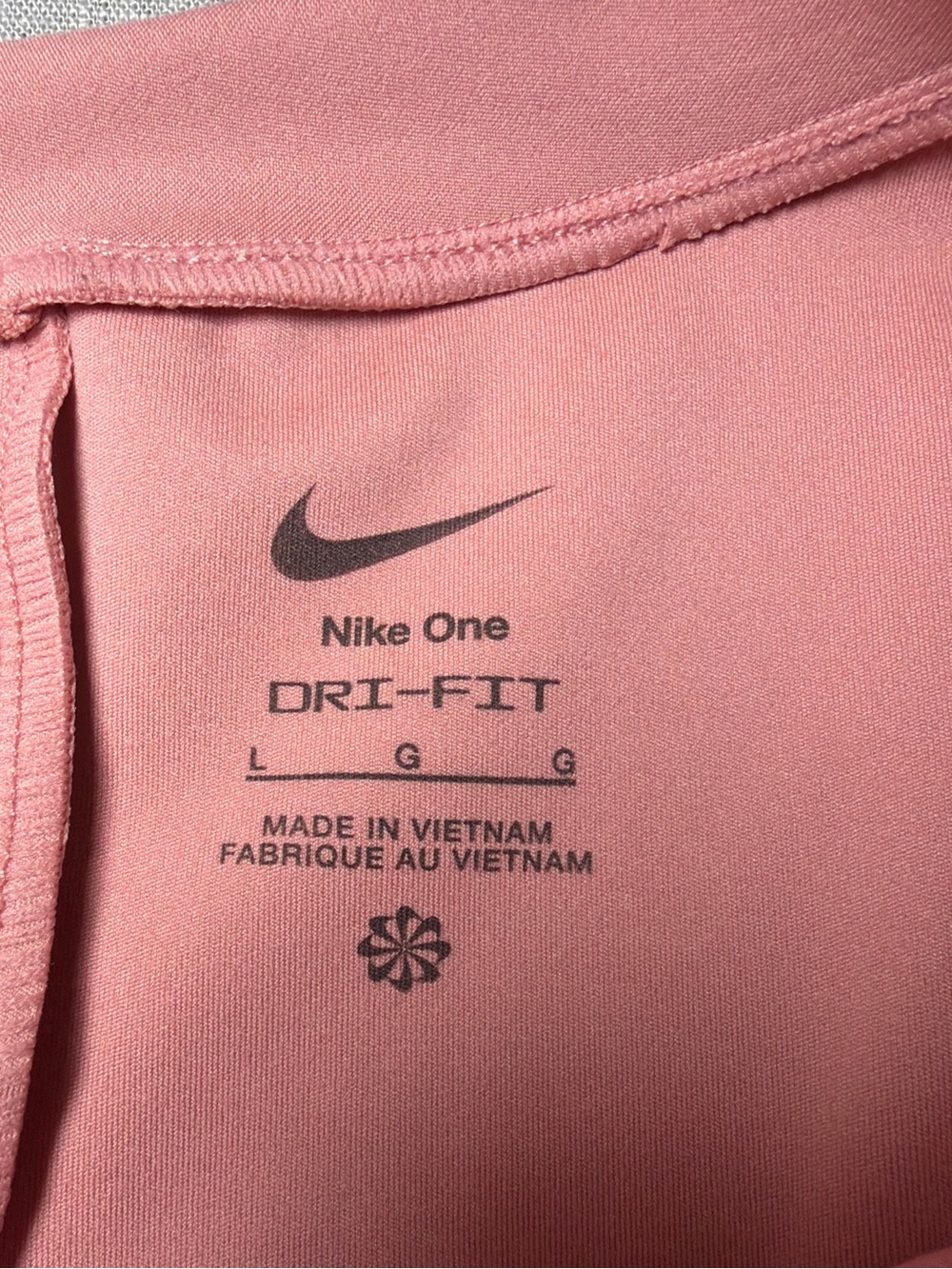 Large (EUC) Nike Pink Cropped Backless Crewneck Long Sleeve Top - Dri-fit - Picture 2 of 7